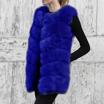 LEDEDAZ Módní Dlouhé Dámy Dovezené Umělé Fox Kožešiny Vesta 2020 Plus Velikosti Ženy Umělé Kožešiny Kabát Teplé Zimní umělé Kožešiny Bunda Kabát S-5XL