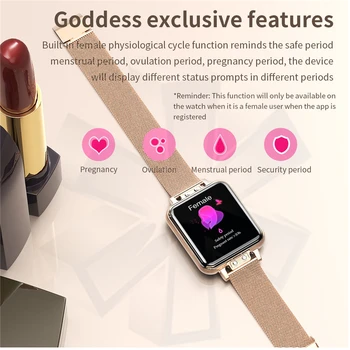 LIGE 2020 Nové Chytré Hodinky Ženy Srdeční Frekvence Žen, Menstruační Cyklus Multifunkční Dámy Smartwatch, Fitness Tracker Pro Android IOS