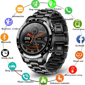 LIGE Muže, Módní Chytré Hodinky Krevní Tlak, Srdeční Frekvence Sledování Sportu Smartwatch 2020 Volání Bluetooth Vodotěsné Pánské Hodinky