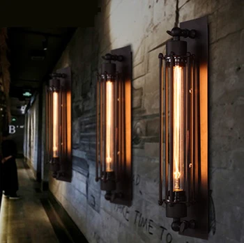 Loft Průmyslové svítidla nástěnné lampy Punk Styl retro nástěnné světlo Edison Flétna nástěnné lampy pro domácí