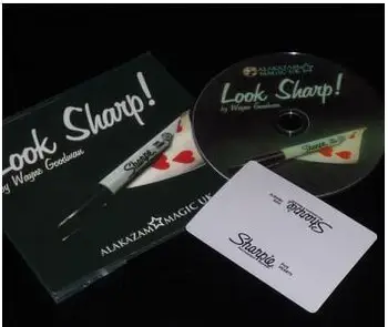 Look Sharp (Gimmick) - Card Magic Accessories,Mentalism Tricks,Magic Accessories For Magicians Easy Funny