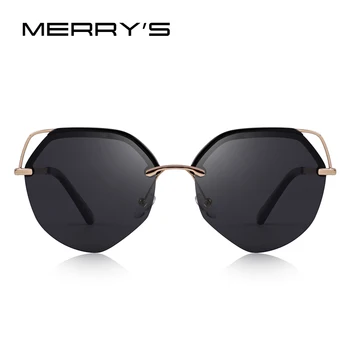 MERRYS DESIGN Ženy Luxusní Cat Eye Polarizované sluneční Brýle Kovový Chrám UV400 Ochranu S6217