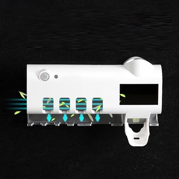 Meyjig UV zubní Kartáček Držák Koupelnové Doplňky Solární Energie Automatické zubní Pasta Dávkovač USB Nabíjení Multi-funkce