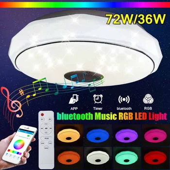 Moderní RGB LED Stropní Světla, Domácí osvětlení 36W 72W APLIKACE bluetooth Hudební Světla Ložnice Svítidla Inteligentní Stropní Svítidlo+Dálkové Ovládání