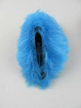 Modrá Neko kočka uši kočka plyš nasazený ocas Anime Cosplay Kostým Maškarní Halloween 50cm