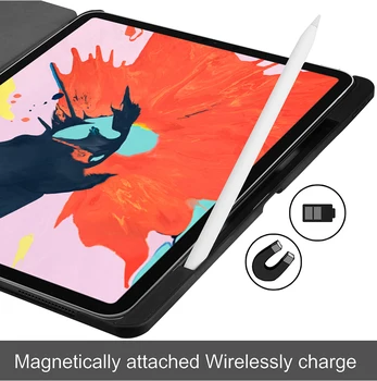 MTT Tablet Pouzdro Pro iPad Pro 12,9 2018 Vydání PU Kůže Magnetické Flip Stand Kryt Smart Ochranné funda + Tužka Držitel a1895