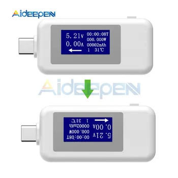 Multi-funkční USB Tester, Typ-C Nabíječka Detektor Digitální Voltmetr Ampérmetr Napětí Amp Mobilní Metrů Baterie Detektor