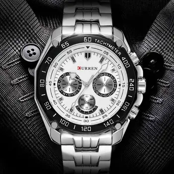 Módní Luxusní Značky hodinek Muži quartz plné nerezové oceli, Ležérní Hodinky Muži Vojenské Sportovní Šaty náramkové Hodinky Gentleman podnikání