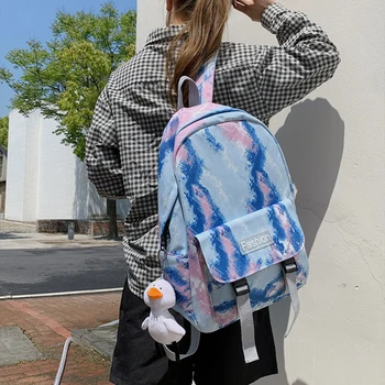 Nepromokavý Nylon Ženy Batoh Luxusní Značkové Módní Gradient Barva Cestovní Taška, Školní Bagpack pro Dospívající Dívky MD0284