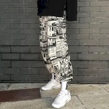 NiceMix hip hop komiks print muži běžci kalhoty, tepláky, pár oblečení vintage Harajuku kalhoty 2020 letní příležitostné plus velikosti
