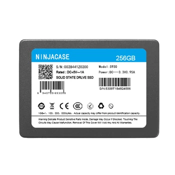 NINJACASE SSD 256GB SATA3 2.5 palcový 120G 240 GB 128 GB 256 GB 512 gb 480GB 960GB 1TB Pevný Disk, Disk, HD, HDD pro Notebook Desktop
