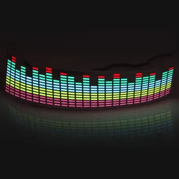 Niscarda Auto RGB Hudební Rytmus LED Flash Light Zvuk Aktivován Senzor Ekvalizér, Zadní Sklo Nálepka Styling doutnavka 90x25cm