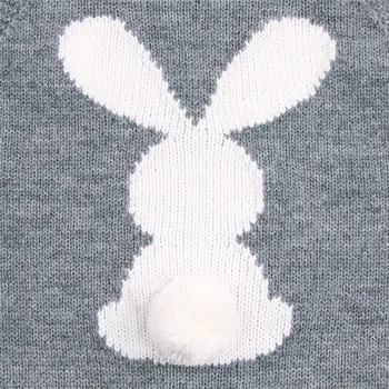 Novorozené Dítě Chlapec Dívka Pletené Kombinézu 2019 Nové Módní Baby Bunny Pletací Vlny Kombinézu Kombinéza Bez Rukávů Teplé Dětské Oblečení