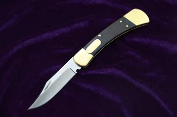 Nové 110# skládací nůž 440C blade mosaz, dřevěná rukojeť venkovní lov, táboření, přežití, taktiky kapsa ovoce nože EDC nástroj