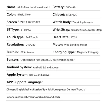 Nové Chytré Hodinky, Hodiny, Podpora Telefonní Hovor, Zprávu Push, Fotoaparát, Bluetooth Vodotěsný Pro Android IOS Telefon