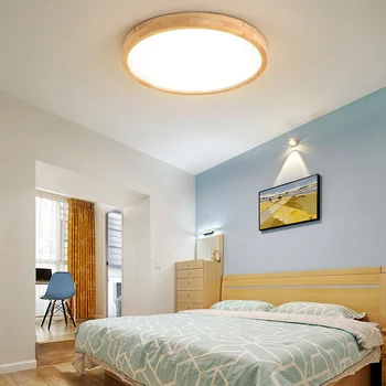 Nové LED stropní světlo, masivní dřevěné pokoj ložnice lampa světlo chodbě, balkon LED stropní svítidlo kuchyňské stropní svítidla pro povrchovou montáž