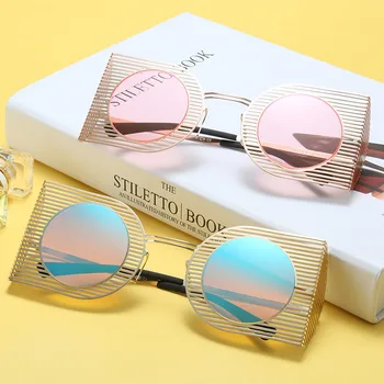 Nové Nadrozměrné Ok, sluneční Brýle, Ženy Osobnost Zrcadla Vintage Unisex Reflexní Kolo Objektiv Sluneční Brýle Ženské Oculos UV400