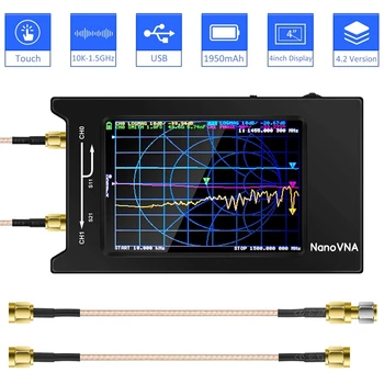 Nové NanoVNA-H4 4 Palcový LCD Displej 50 khz-1,5 GHz VNA HF VHF UHF UV Vector Network Analyzer Anténní Analyzátor