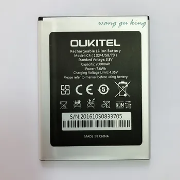 Nové Pro Oukitel C4 Baterie 2000mAh Bateria Batterie Batterij Akumulátor Oukitel C4 Mobilní Telefon +track kód