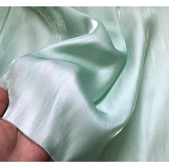 Nové Super Lesk Hedvábný Satén Mint Green Crystal Hedvábné Perleťové Hedvábí Skluzu Módní Saténové Látky