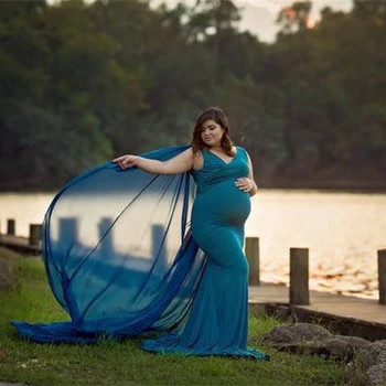 Nové Šifon Těhotenské Těhotenské Šaty Fotografie Rekvizity Sexy Maxi Těhotenské Šaty Dlouhé Těhotná Šaty Focení Pro Ženy