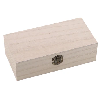 Nový Domov Úložný Box Z Přírodního Dřeva S Víkem Zlatý Zámek Pohlednice Organizátor Ruční Řemeslné Šperky Případě Dřevěné Krabici Domů