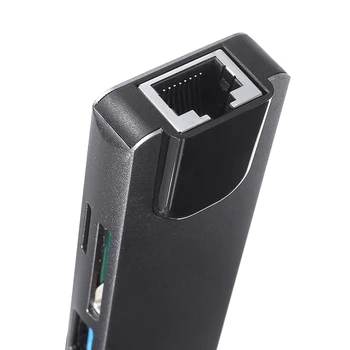 Nový USB Hub Adaptér SD/TF Karet 4K HDMI-kompatibilní pro MacBook USB-C Nabíjecí Port Konektor, Rychlé Připojení k Síti Kabel