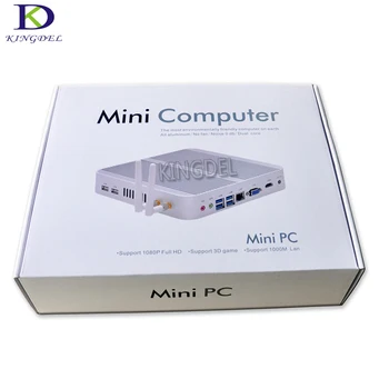 Nuc bez ventilátoru HTPC Nettop Mini PC, Intel Core i7 8550U/6567U i5 8250U/7260U 2*DDR4 M. 2+Msata+2,5