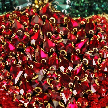 Nádherné Korálkové Kamínky Opravy Motivy Granátového jablka Flitry Nášivka DIY Šití pro Děti, Tašky, Šaty, Oblečení B50