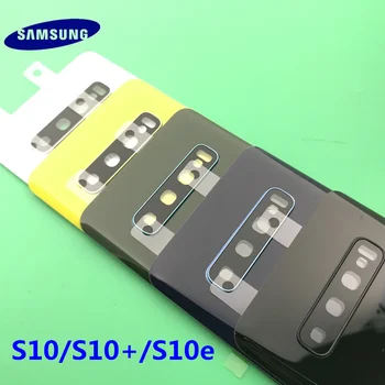 Náhradní Originální Zadní Panel Baterie Sklo Zadní Dveře Kryt Samsung Galaxy S10e S10 S10+plus ucho Kamera Skleněný Objektiv Rám