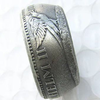 Německo Silver 5 MARKA 1913 Stříbrné Pozlacené Mince, Prsten, Ručně vyráběné Ve Velikostech 8-16