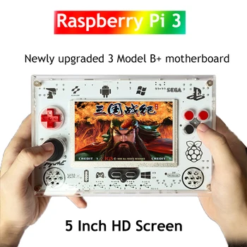Oficiální Původní Raspberry Pi 3 Model B+ Upgrade základní Desky, RAM 1G+6G 4 Core CPU 1.2 Ghz 5 Palcový Rukojeť Herní Konzole Retro Hry