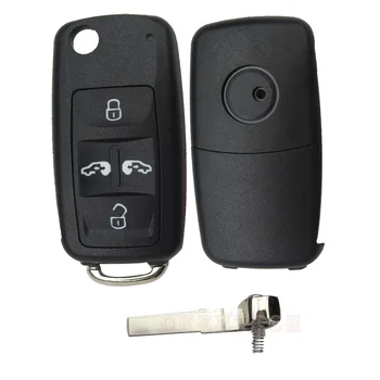 OkeyTech flip klíč auto dálkové klíč shell kryt pro VW Volkswagan sharan Multivan T5 kvalitní 5 tlačítko pro vw auto, auto klíč případě