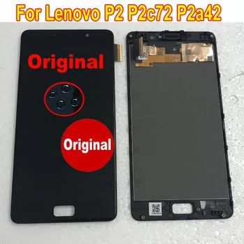 Originální Nové AMOLED LCD Pro Lenovo Vibe P2 P2a42 P2c72 Display Touch Screen Digitizér Montáž s Rámečkem Sklo, Snímač Pantalla