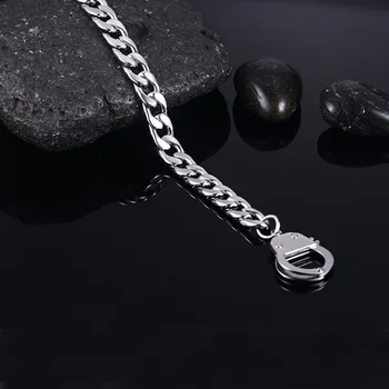 Oulai777 2019 nerezové oceli mužů náramek příslušenství ženy řetěz odkaz kouzlo prohlášení pár muži pouta náramek šperky
