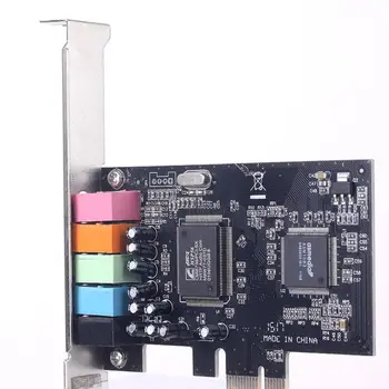 PCIe Zvuková Karta 5.1 E8738 Chipset PCI-E 5.1 Stereo 6-kanálový Digitální Kartu Desktop Chipset Audio Rozhraní zvuková karta Pro Počítač