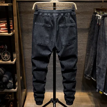 Plus Velikosti 5XL 6XL 7XL Černé Pánské Modré Harem Jeans 2020 Podzim Nové Streetwear Fashion Stretch Denim Kalhoty Muž Kalhoty Značky