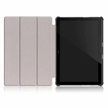 Pouzdro pro MediaPad T510 Stojan Auto Sleep Smart PC Back Pro Huawei MediaPad T5 AGS2-W09/L09/L03/10.1 palcový Tablet Pouzdro+Fólie+Pero