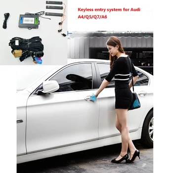 Pro Audi A4, Q5 Q7 A6 Keyless Entry systém, automatické uzamčení odemknout použít originální dálkový klíč č. střih drátu, plug and play