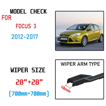 Pro Ford Focus 3 2012 2013 2016 2017 MK3 Příslušenství Auto Čelní Sklo čelní Sklo Stěrače Kartáče Frézy