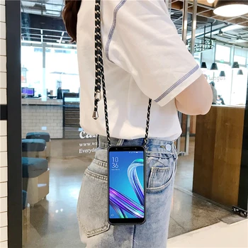 Pro Huawei Ascend P8 Mini P Smart Plus 2018 PSmart Z P20 Pro Lite 2019 Silikonové Telefon Pouzdro Šňůrka Crossbody Náhrdelník Lano