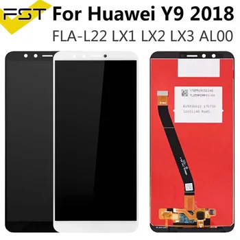 Pro Huawei Y9 2018 LCD Displej Dotykový Displej Digitizer Shromáždění Náhradní Díly Pro Huawei Y9 2018 Zobrazení FLA-LX1 LX2 LX3 L22 AL00