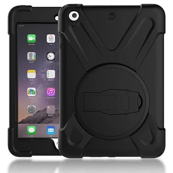 Pro iPad 2 / 3 / 4 Nárazuvzdorný Děti Protector Pouzdro Pro iPad2/3/4 Heavy Duty Silikonový Pevný Kryt stojánek design Ruční ortéza