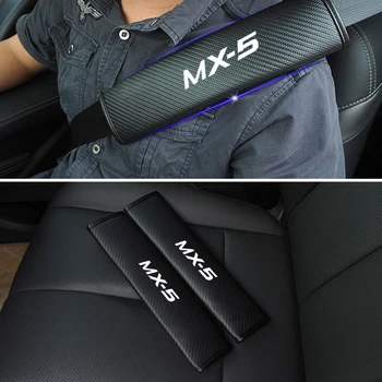 Pro Mazda MX-5 Auto bezpečnostní Pás Ramenní Popruh Chránit Podložky Kryt Není Skluzu, Ne Třením Měkké Pohodlí 2ks Červená Modrá Bílá