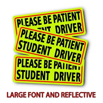 Prosím, Buďte Trpěliví Student Řidič Magnet Znamení Nárazníku Vozidla Magnet - Vozu Reflexní Znamení, Nálepka Nárazník Pro Nové Řidiče