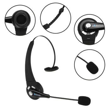 Přes Hlavu, Noise Canceling, Volání Centrum bluetooth Bezdrátový Headset Mikrofon Hands Free Sluchátka pro Truckerů Ovladačů