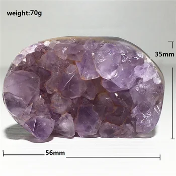 Přírodní Achát geode quartz crystal vzor bytové dekorace kámen a krystal Reiki léčení ametyst