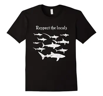 Respektovat Místní Tričko Žralok Tee 2018 Nejnovější Módní Men T Shirt Levné Prodej 0 % Bavlny V Létě O-Neck Topy