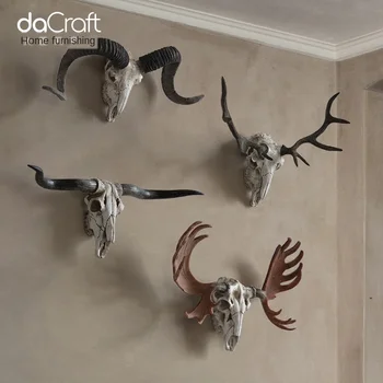 Retro paroží paroží zvířecí lebky domů obývací pokoj zavěšení na zeď kreativní bar zeď jelen hlava dekorace