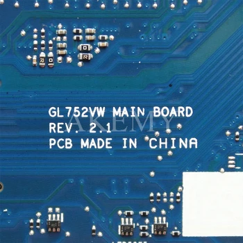 ROG GL752VW desku S I7-6700CPU N16P-GX-A1 základní deska REV2.0/REV2.1 Pro Asus GL752V GL752 FX71PRO laptop základní desky